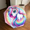 1pc Rainbow Unicorn Fantasy Art Umbrella with Plastic Handle,Suitable for All Seasons Home Travel Outdoor UmbrellaDD1787