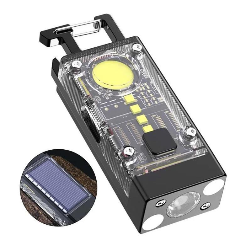 Многофункциональная открывалка для бутылок, фонарик, брелок, USB-зарядка, рабочий фонарь для рыбалки и кемпинга на 2000 мАч, мини-рабочий фонарь