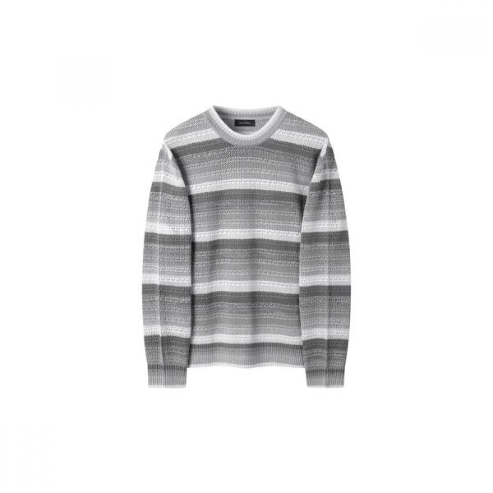Customellow Gray Gradation Crochet Round Knit Cwwas25213gyx