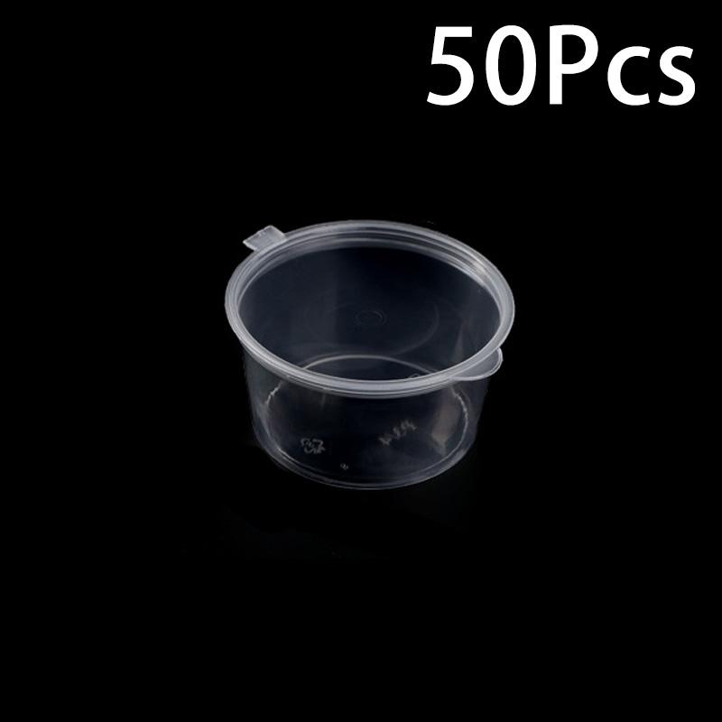 50 шт одноразовых пластиковых контейнеров для соуса на вынос, коробка для еды, коробка для краски 50/100 мл