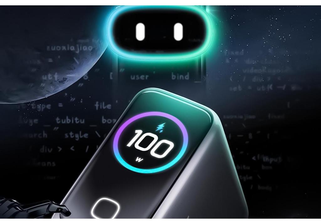 AI-Зарядочное устройство на 100 Вт из нитрида галлия с несколькими портами для телефонов и ноутбуков