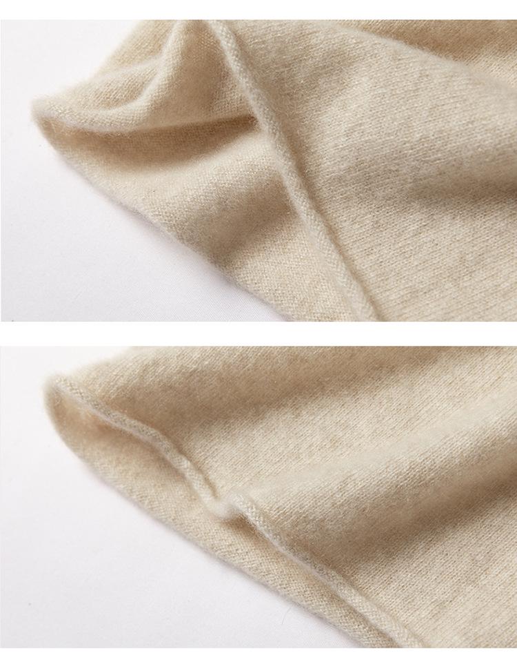 Мужской теплый кашемировый пуловер-снуд: Мягкий вязаный шарф-воротник для защиты шеи осенью и зимой