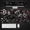 Graffiti Style Black Cat Cute Mouse Pad Large Kawaii Desk Mats Computer PC Gamer XXL Non-slip Keyboard Office Gaming Accessories