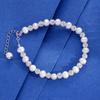 Bright Pearl Diamond Ball Bracelet Women's Fashion Light Luxury French Retro Shambhala Pearl Bracelet