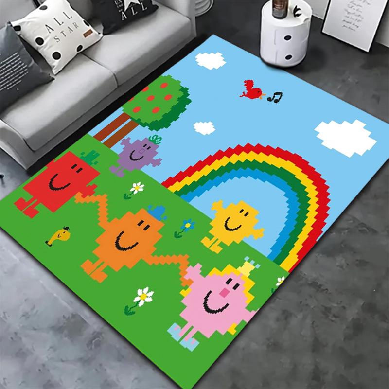 Mr. Men Little Miss Carpet Rug for Living Room Bedroom Home Sofa Decoration,Kids play Non-slip Floor Mat