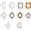 Rustic Mini Mirror Props DIY Mirror Small Model Resin Photo Frame  Jewelry Accessories