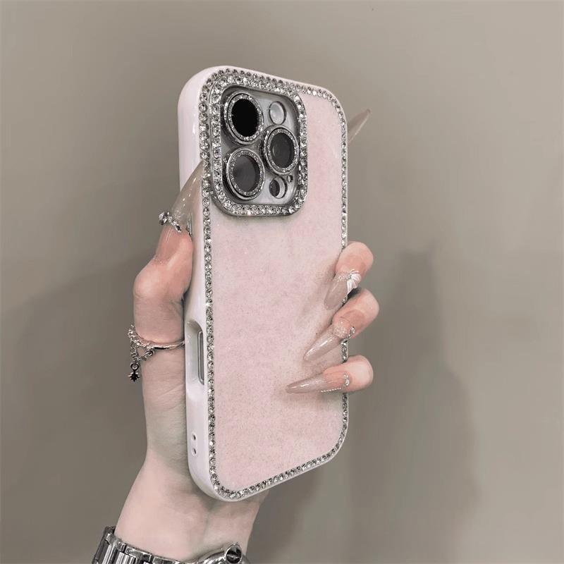 Противоударный чехол с блестящим краем для iPhone 14/15 Pro Max/16 - Роскошный высококачественный вид