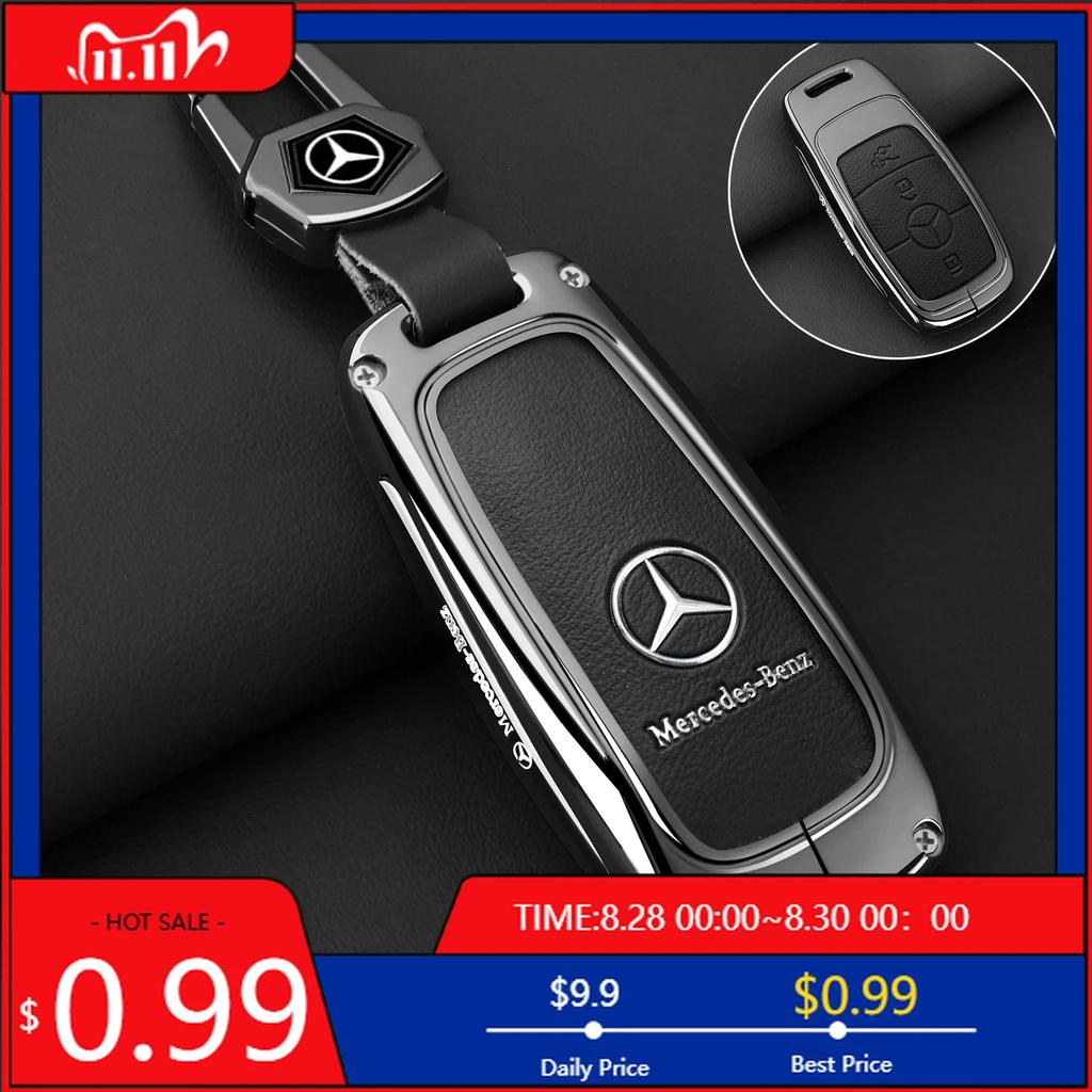 GLC GLB Zinc Alloy Leather Car Remote Key Case Cover For Mercedes Benz A C E S G Class GLC CLE CLA GLB GLS W177 W205 W213 W222