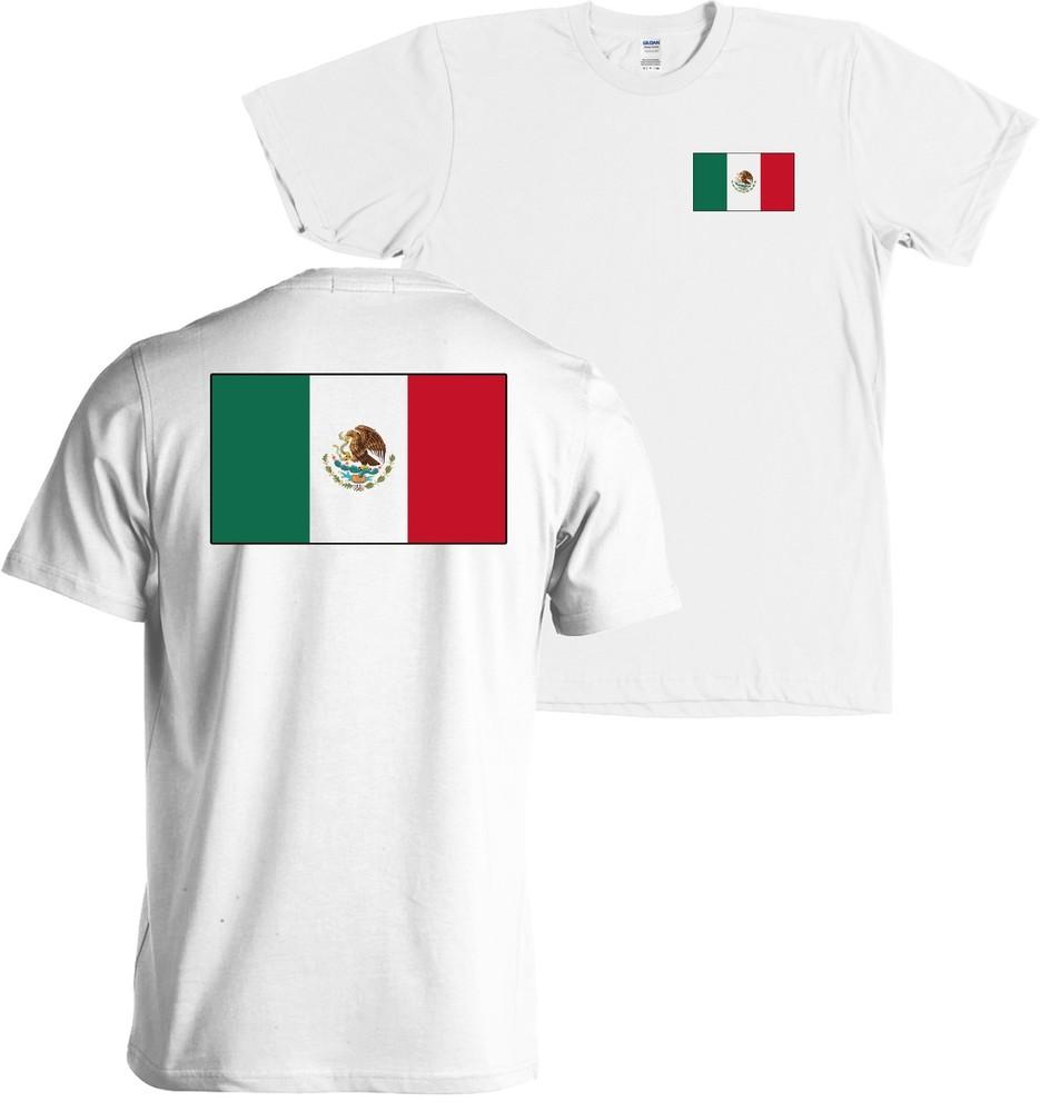 Футболка унисекс с принтом мексиканского флага спереди и сзади - Гордость Мексики - НОВАЯ С БИРКАМИ