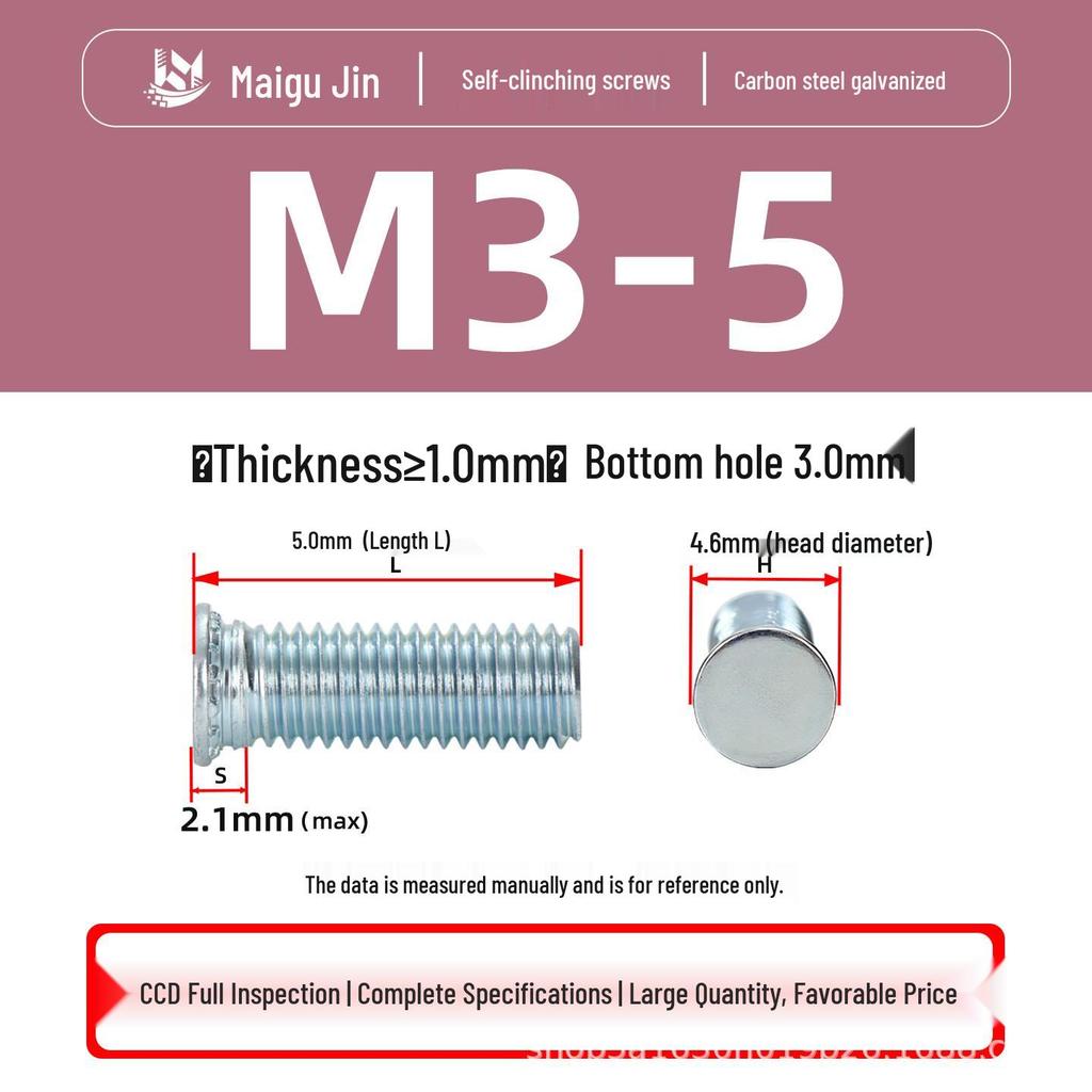 Flat Head Carbon Steel Galvanized Rivet Nuts FH-M2 to M10 - Free Shipping