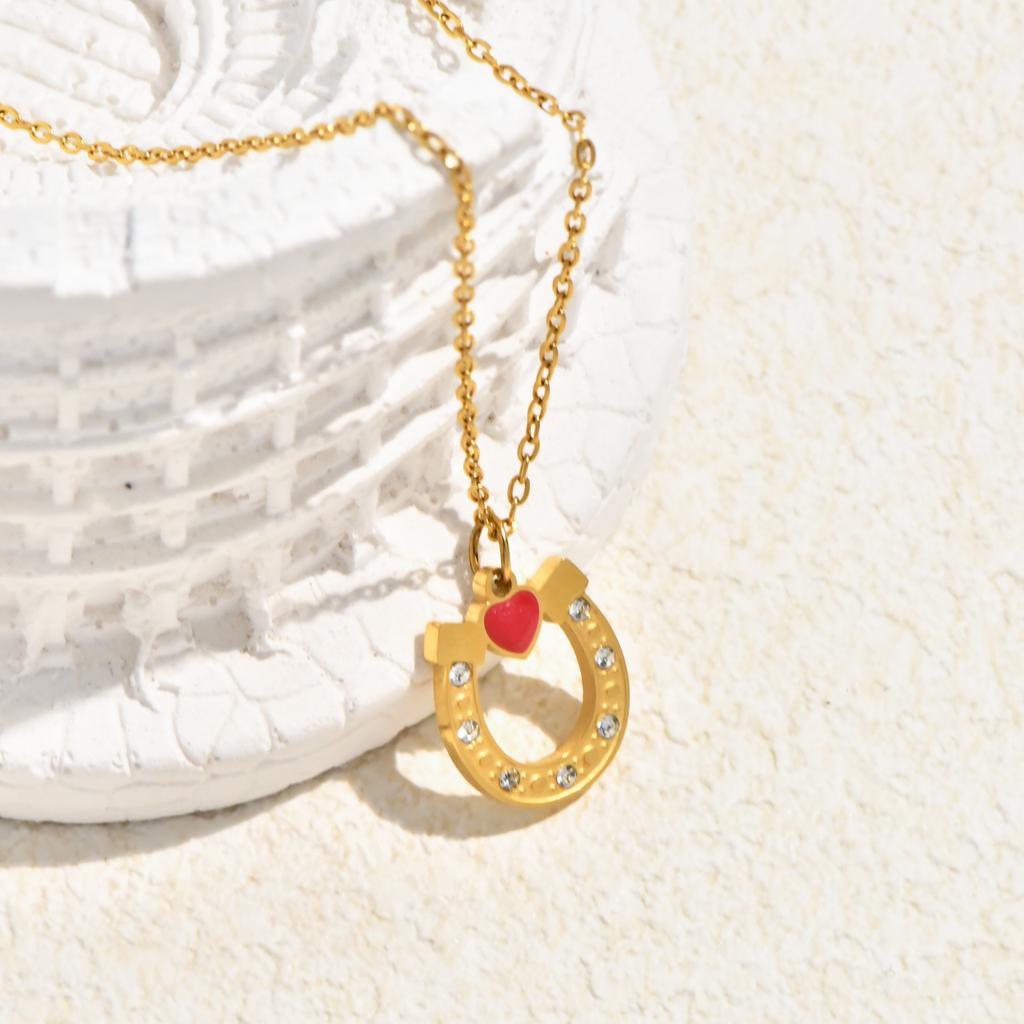 Cheap Trendy Stainless Steel Pendant Necklace Link Chain Geometric Gold Plated Custom Gift DIY Jewelry for Woman Man