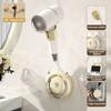 1 шт. Настенный держатель для фена без сверления, регулируемый на 360°, стойка для хранения фена, органайзер для ванной комнаты