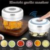 Electric Garlic Press Smart Electric Mini Food Garlic Vegetable Chopper Meat Grinder Crusher Press for Nut Fruit Rechargeable Multi-function Processor