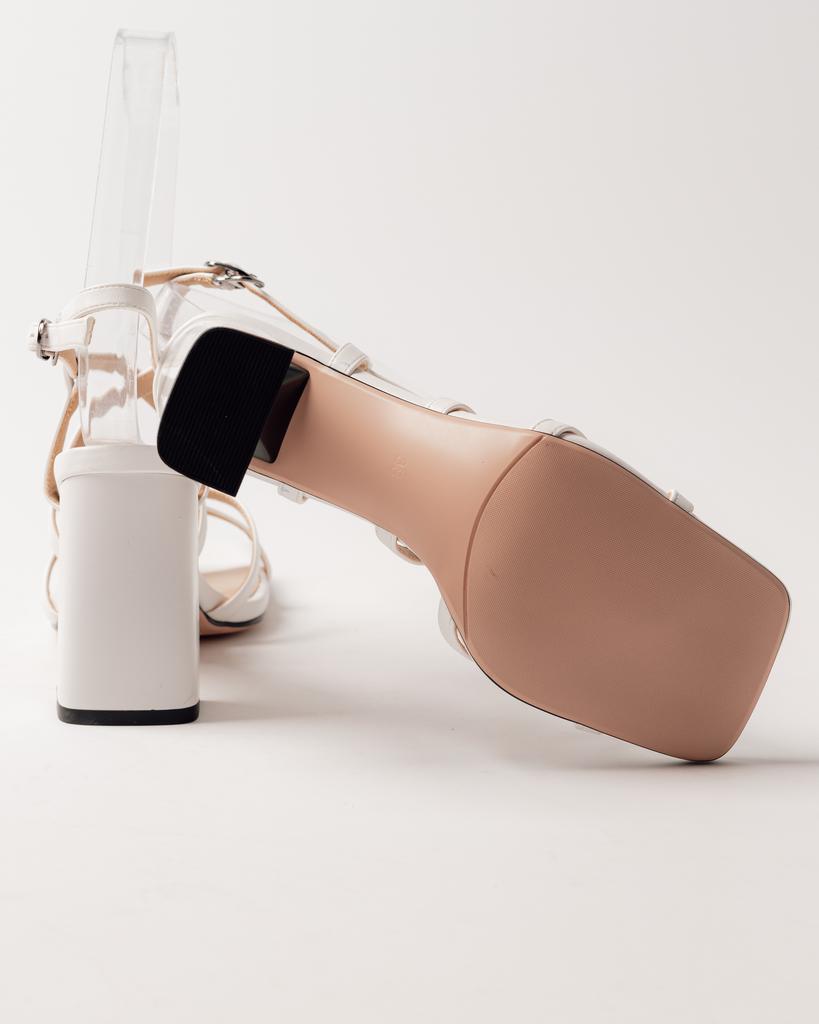 Босоножки на высоком каблуке Aifоrmaria 152521233 36 белые кожа