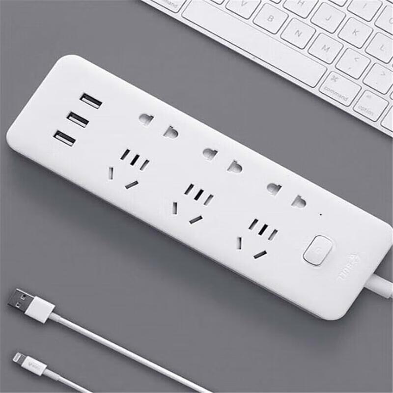 Умная удлинительная плата Gongniu, 6 розеток, USB, кабель 3 м, 10 А
