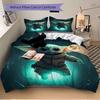 Baby Yoda Print 3Pcs Bedding Setduvet Cover With 2 Bedropillowcase Home Birthday Gift
