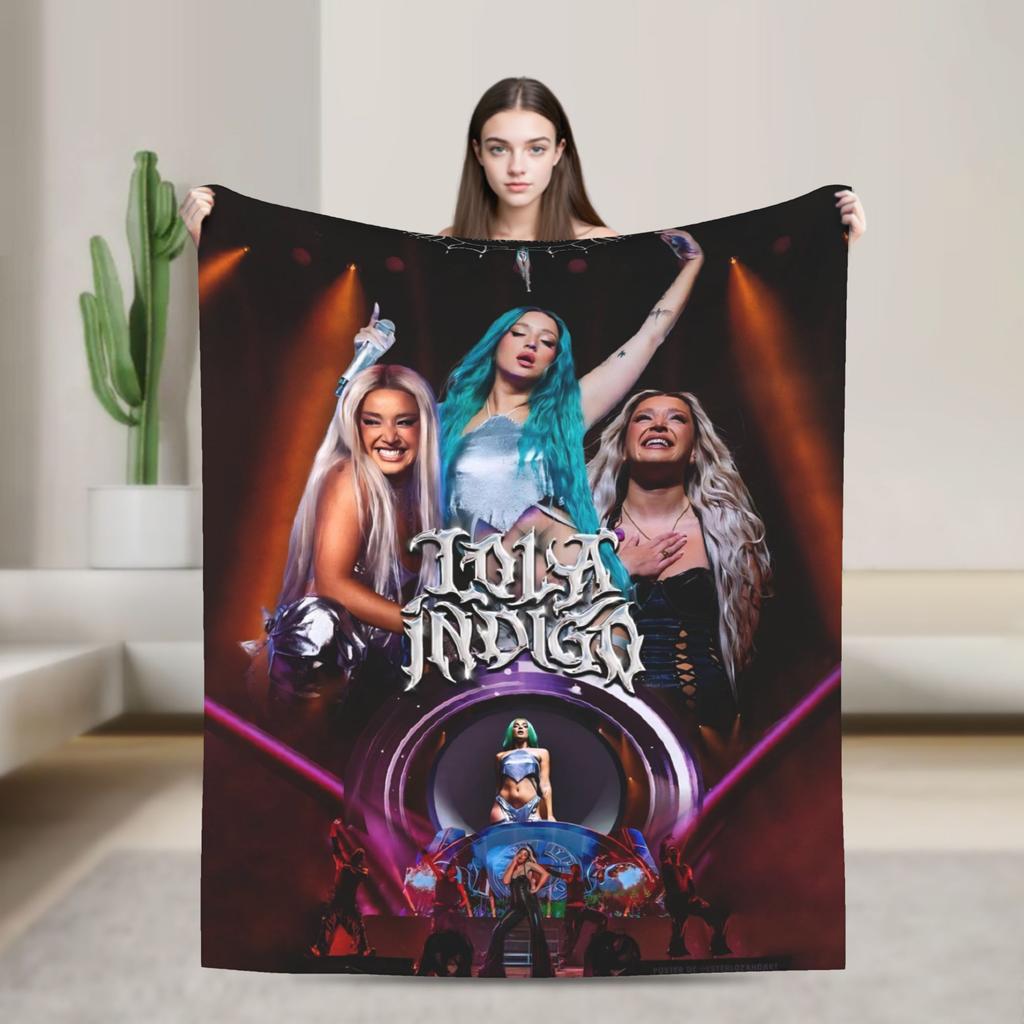 L-Lolas I-Indigos Spanish Blanket Camping Flannel Bedding Throws For Couch Bed Soft Warm Quality Bedspread Gift Idea