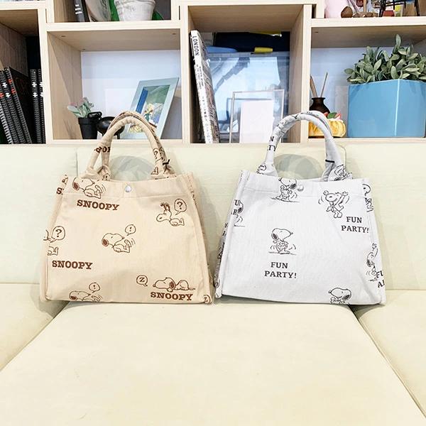 Snoopy Jacquard Tote Bag (beige) Rootote (ROOTOTE) SNOOPY