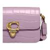 COACH shoulder bag Studio 25 C label flip built-in multi-function adjustable strap crocodile embossed leather crossbody regular women's purple