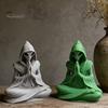 Научно-фантастическая Медитационная Скульптура, 3D-печатная Статуэтка Инопланетянина, Дзен Украшение для Рабочего Стола, Фигурка в Медитативной Позе Сидя, Милая Внеземная Фигурка