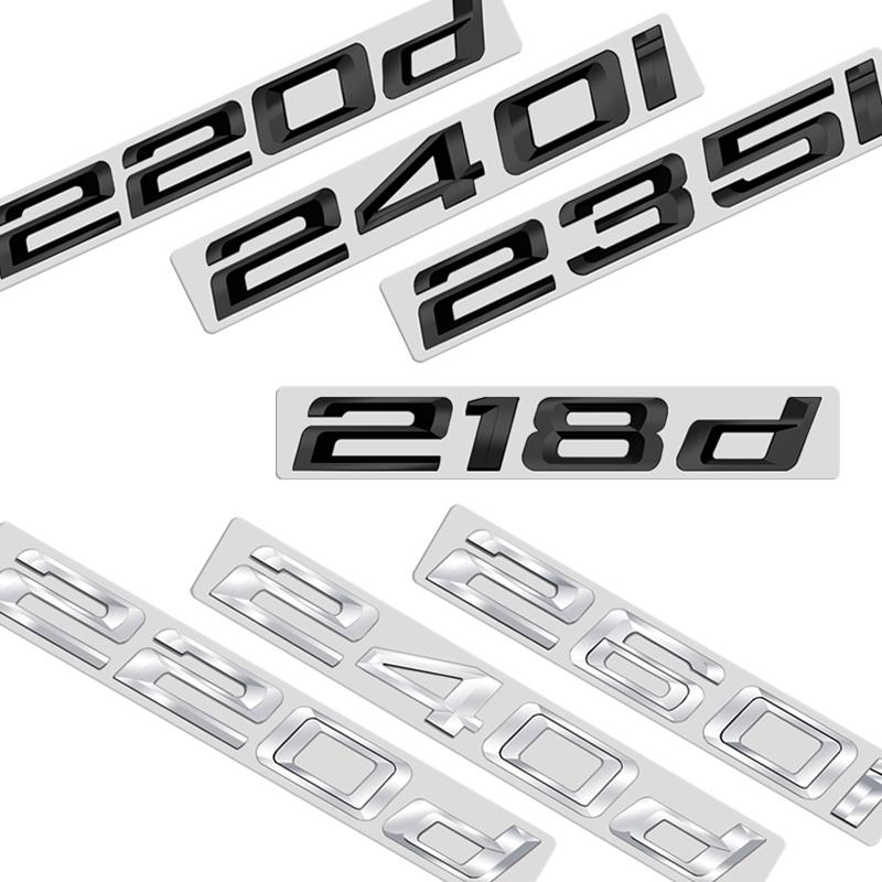 ABS Emblem Glossy Black Car Sticker Badge Decal Body Trunk Decor for BMW 216i 218i 218d 220d 225i 225d 228i 230i 228d 230d 240i xs1