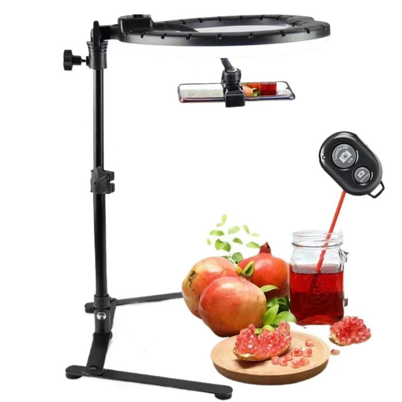 Universal Phone Stand for Live Streaming Photography Light Phone Tripod Holder Photo Video LED Ring Light Lamp Desktop Tripod