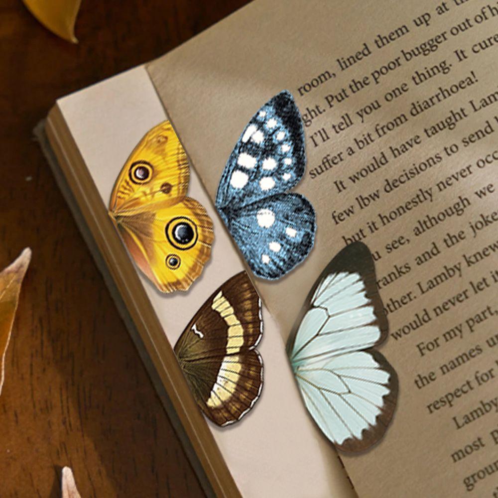 5 Pcs Colourful Butterfly Bookmarks Cute Magnetic Bookmark Double Sided Magnetic Page Markers Page Clip Buckles for Book Lover