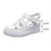 Baotou Roman Sandals Women 2024 Summer Single Shoes Solid Casual Sport Sandales Femme Wedges Thick Bottom Beach Sandalias Mujer