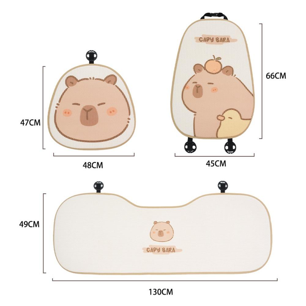 Защитная накладка Летняя автомобильная мультяшная подушка Дышащая подушка на автомобильное сиденье Капибара Декорация