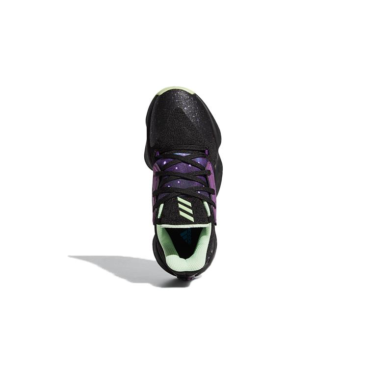 adidas Харден Вол. 4 J Дышащие Низкие Детские Баскетбольные Кроссовки Черно-Фиолетовые Подростковые FV3038