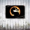 Mortal Kombat Знаковый HD Постер Постер Винтажная Жестяная Табличка Металлическая Табличка Декоративная Табличка для Паба Бара Мужской Пещеры Клуба Настенное Украшение