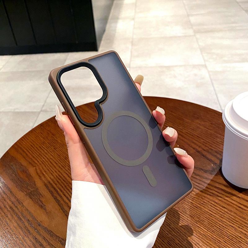 Suitable for Samsung S25ultra Mobile Phone Case Phantom Matte Skin Feel Magnetic Absorption S24 23 Anti Fall Case High End Anti Fingerprint