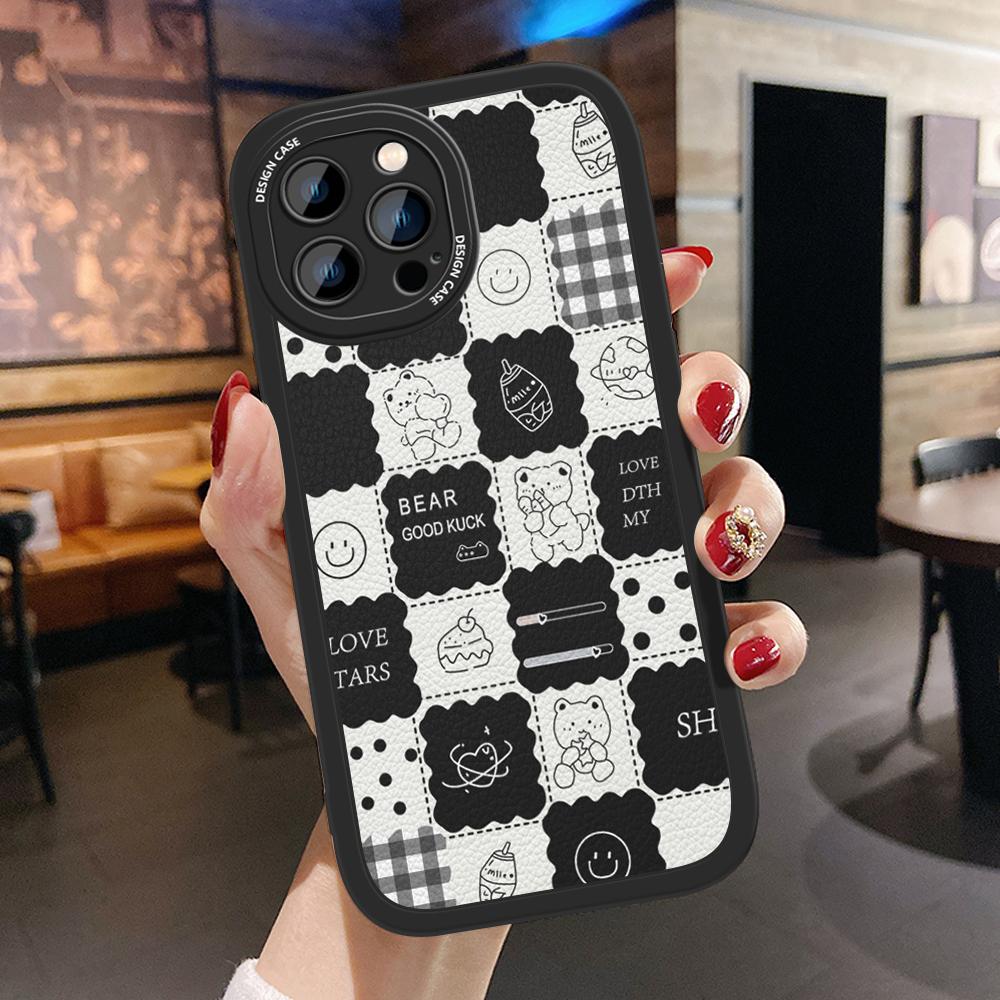 Тонкий кожаный чехол с милыми медведями из мультфильма, чехол из искусственной кожи для телефона Huawei Honor Infinix iPhone Vivo