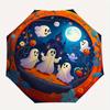 Halloween Ghost Party Decorations: Spooky Fun for Kids!Umbrella with Cute Design, Portable 3-Fold Compact Umbrella for Men & Women, Valentine's Day Mo