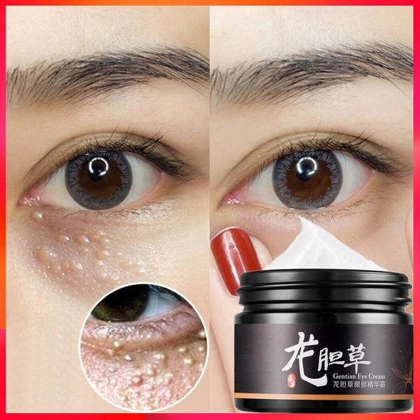 Новейший укрепляющий крем для глаз с горечавкой для удаления темных кругов, мешков под глазами, жировых гранул, укрепляющий крем против морщин, уменьшает появление морщин и тонких линий.