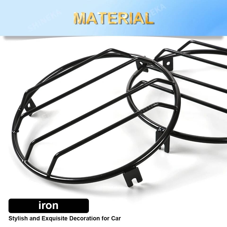 SHINEKA Front Turn Signal Lamp/Headlight/Wheel Eyebrow Light Protection Guard Decoration Cover for Jeep Wrangler TJ 1997-2006