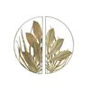 Wall Decoration - Metal - Tropical - 80 X 2 X 80 Cm - Golden - Elegant and Chic