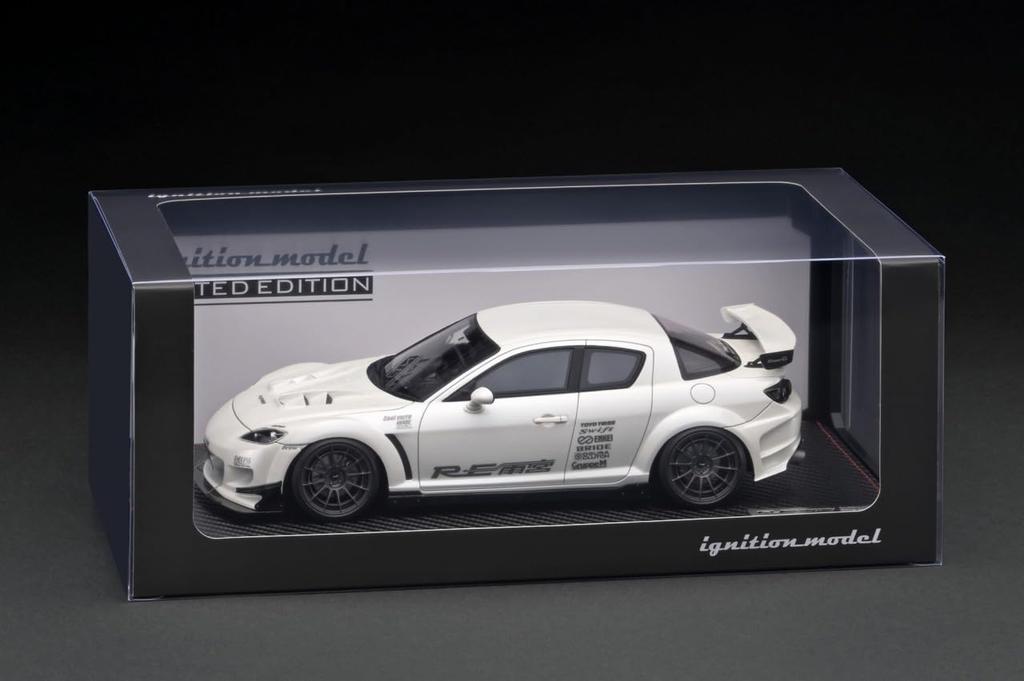 Ignition Model Mazda RE Amemiya Pearl White With Engine Completed Product IG3174 1/18 RX-8 (SE3P)