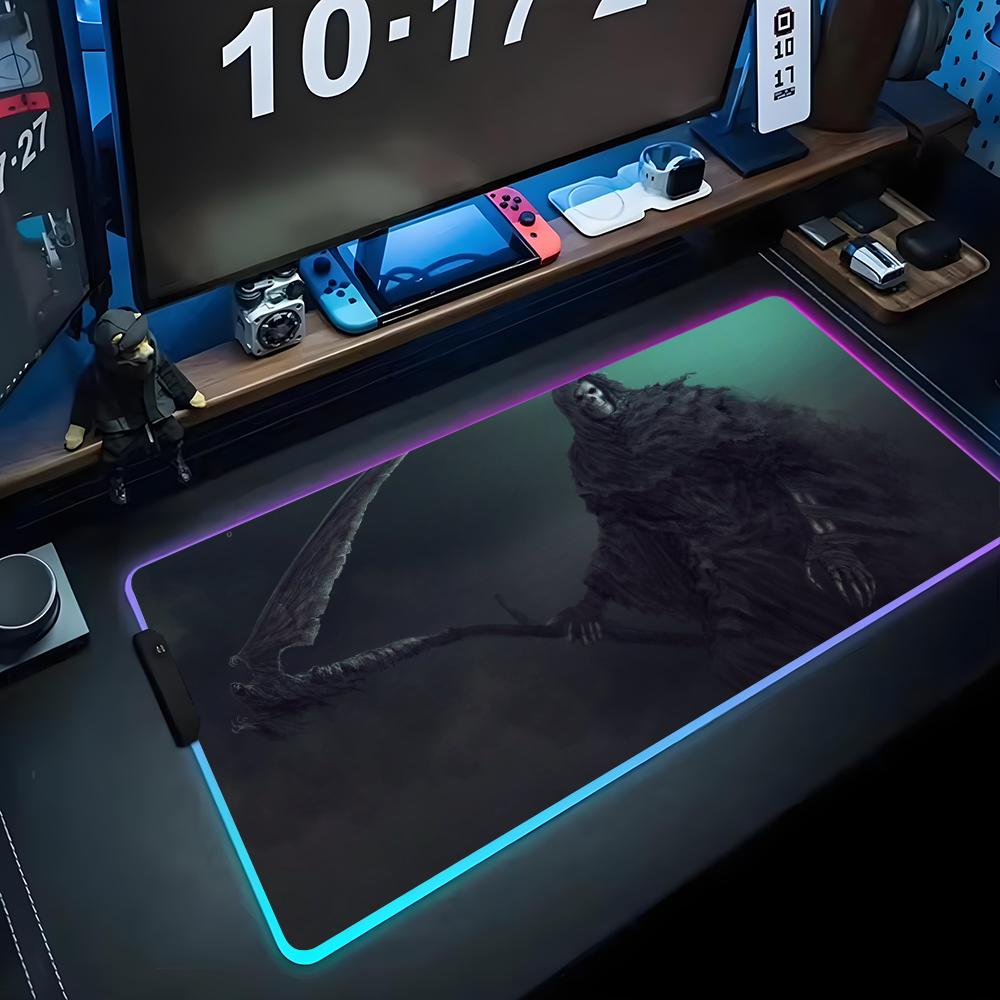 Коврик для мыши RGB Игровой коврик для мыши Большой светодиодный коврик Настольный коврик для ПК Светящийся коврик для мыши Большие коврики для клавиатуры Настольный ковер С