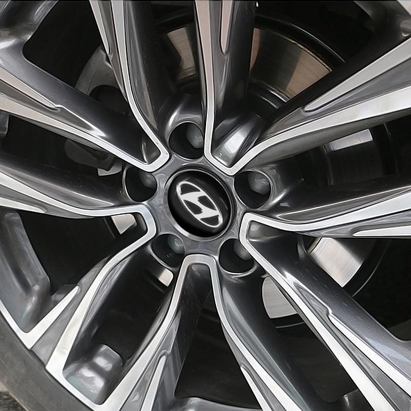 4 шт. 56 мм Колпачки на центр ступицы колеса автомобиля Наклейки с логотипом Крышка обода Эмблема Наклейка для Hyundai Santa Fe Sonata Solaris Azera Creta I30 Ix25 Tucson IX35