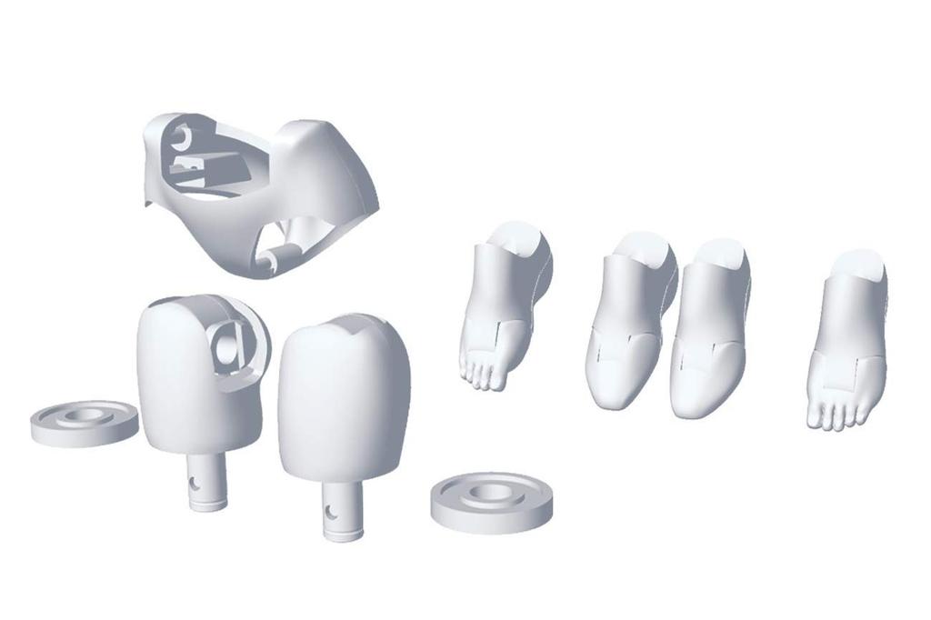 Kotobukiya Megami Device M.S.G 02 Bottoms Set White, Approximately 20mm In Length, 1/1 Scale Plastic Model Kit KP567