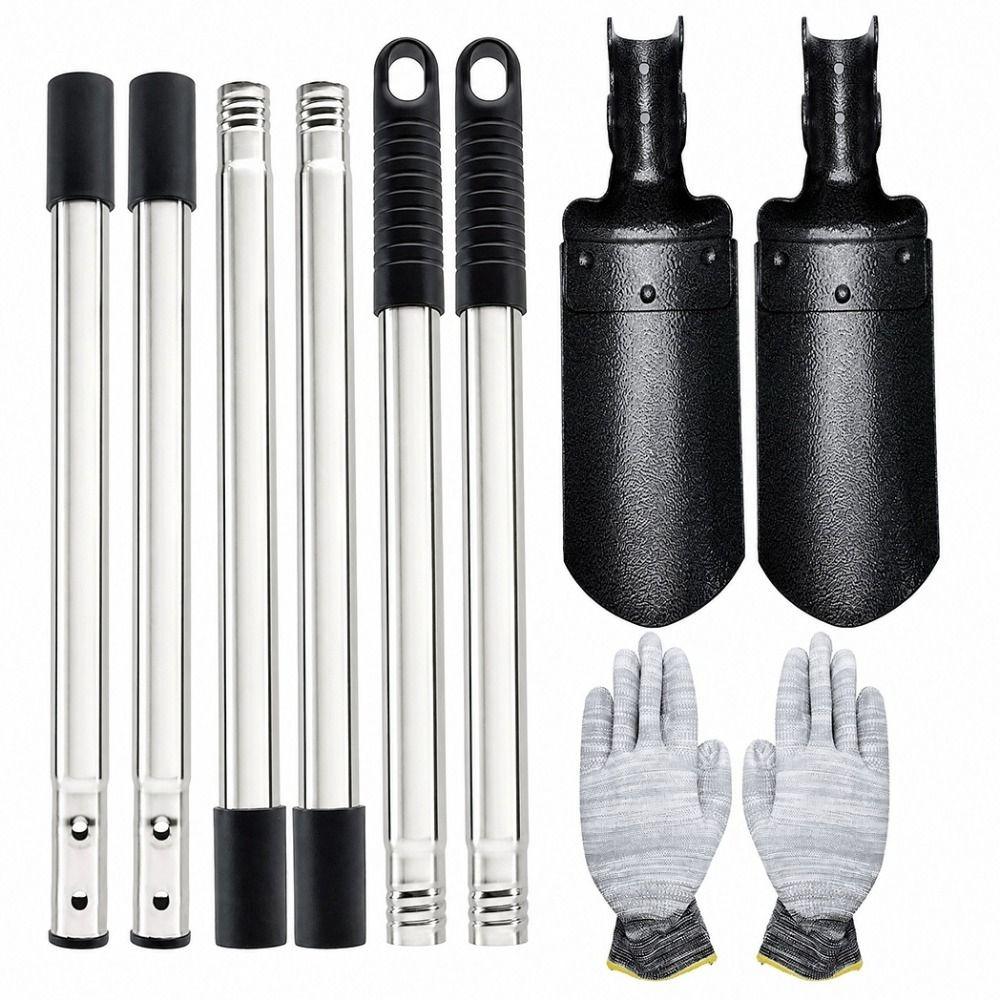 Ergonomic Sod Plugger Tool Long Handle Plants Transplanter Durable Grass Plugger Tool Soil Remover