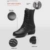 Ботинки для танцев Square Dance Boots с мягкой подошвой и молнией - средний каблук с воздушной подушкой, стиль «матрос», одежда на все времена года