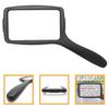 MAGDEPO 3x Rectangular Handheld Magnifying Scratch and Impact 110mm Reading Magnifier with Large Horizontal Field of View Acrylic Suitable for and