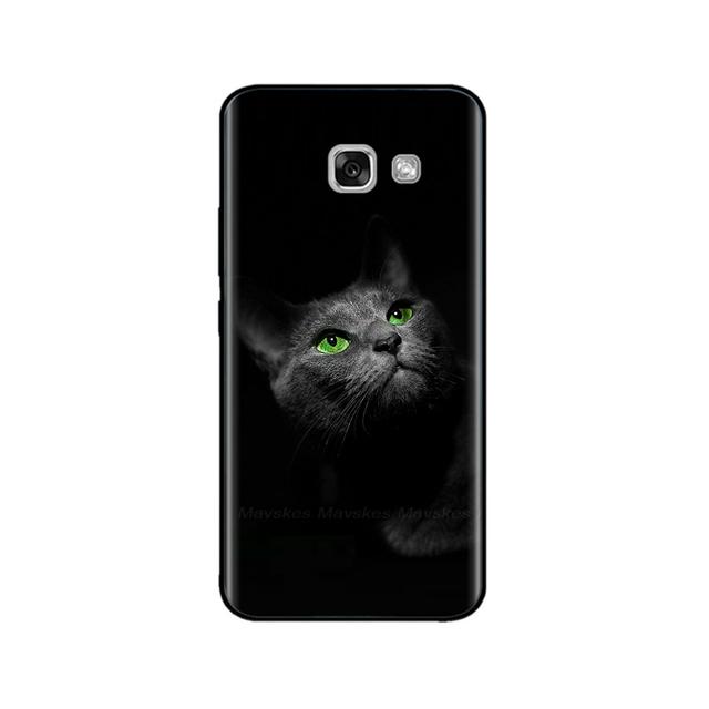 For Samsung Galaxy A3 2017 Case Silicon Soft Black Case For Samsung A7 A5 A3 2017 Case Cute Printed Tpu Bumper Phone Cover
