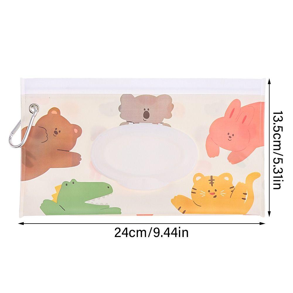 Flip Cover Cosmetic Pouch With Buckle Tissue Box Fashion Wet Wipe Pouch Baby Product