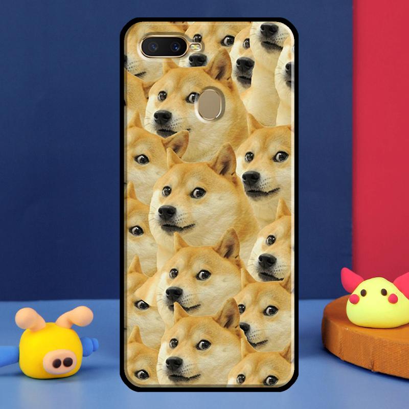 Чехол для телефона Oppo A54 A57 S A78 A58 A98 A5 A9 A91 A15 A16 A17 A52 A72 A76 A96 A74 A94 A77 с изображением собаки Сиба-ину