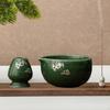 Matcha Bowl Ceramic Glazed Preparation Tool Traditional Accessories and Whisk Holder with Pouring