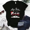 New Wine Glasses Christmas Unisex T Shirt Women's Fashion Funny Merry Christmas Unisex T Shirt Cute Women Graphic T-shirt Ladies Clothing Tee