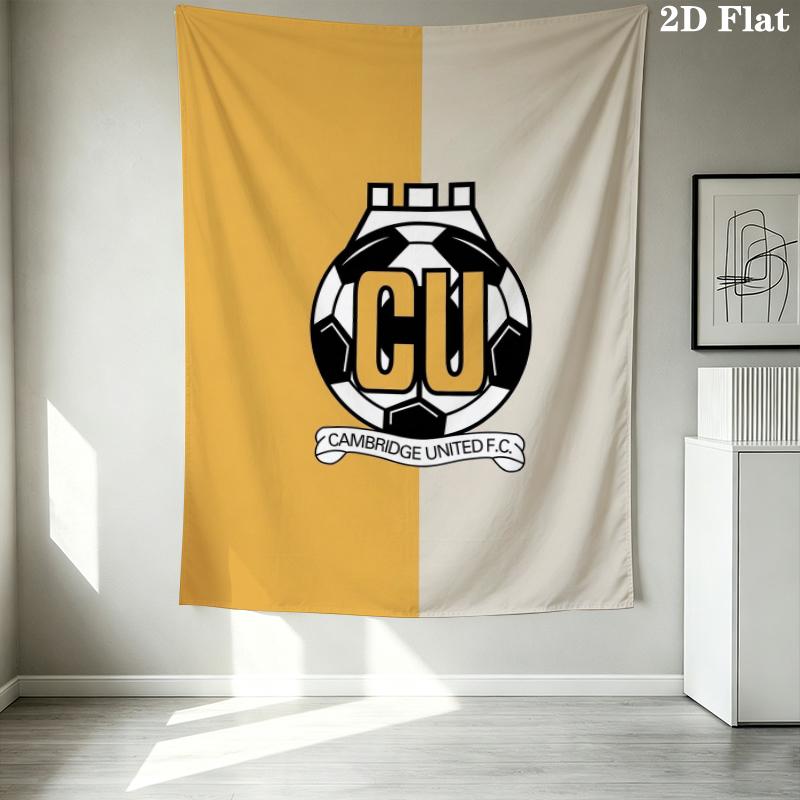 Cambridge United Wall Tapestry Aesthetic Wall Hanging Printed Fabric Blanket Decorative Tapestries for Bedroom Living Room Home Decor